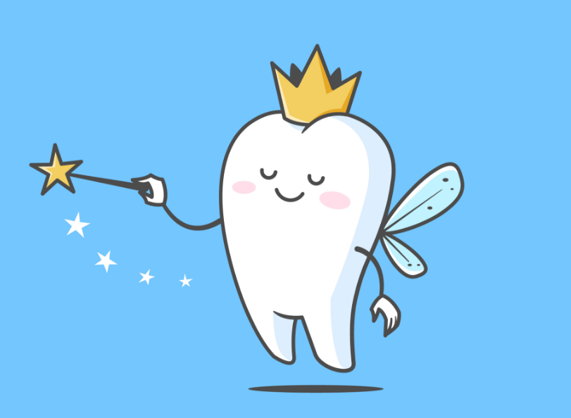Tooth dressed as a fairy